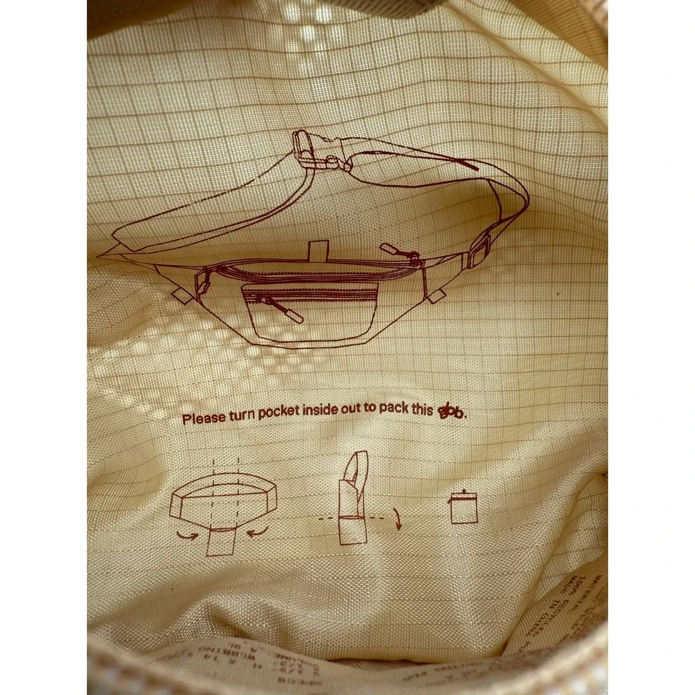 Glob Primary Flux Mesh Waist Pack Tan White Belt Bag Adjustable‎ Strap Ripstop